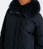 Yves Salomon Wool-trimmed down jacket