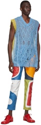 Charles Jeffrey Loverboy Multicolor Faux-Leather Patch Trousers