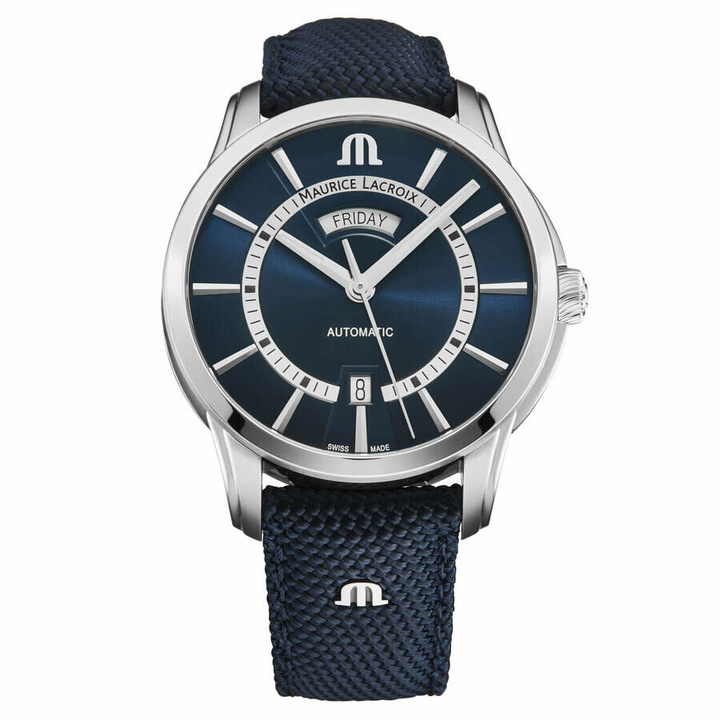 Photo: Maurice Lacroix Pontos Automatic Blue Dial Mens Watch PT6358-SS004-431-4