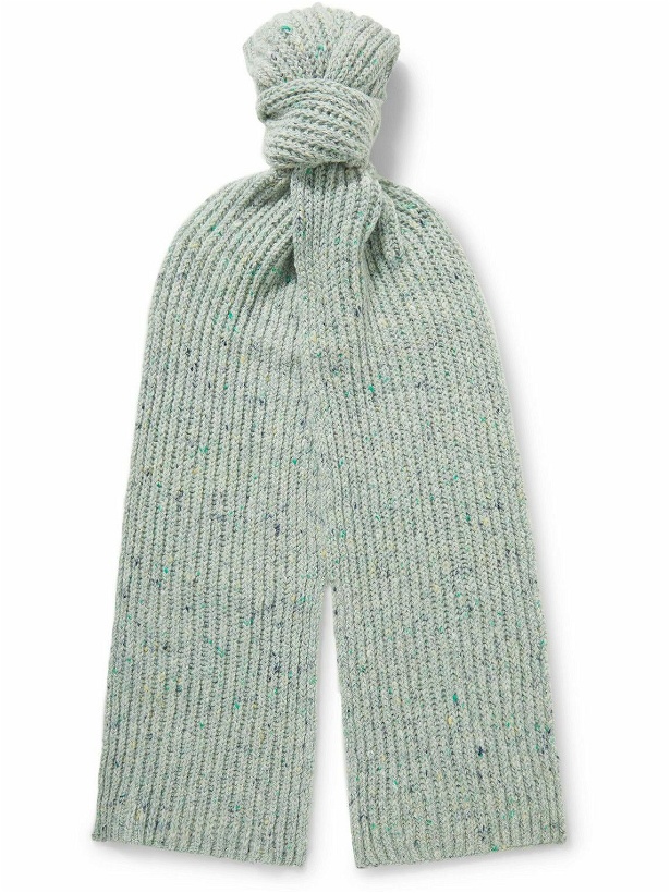 Photo: Inis Meáin - Ribbed Merino Wool and Cashmere-Blend Scarf