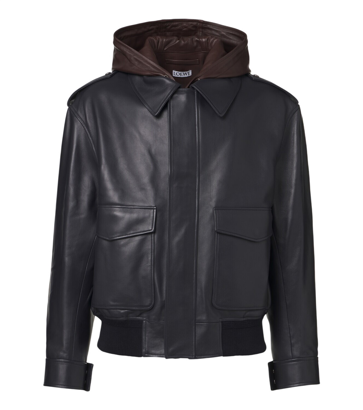 Loewe Anagram polished leather jacket Loewe