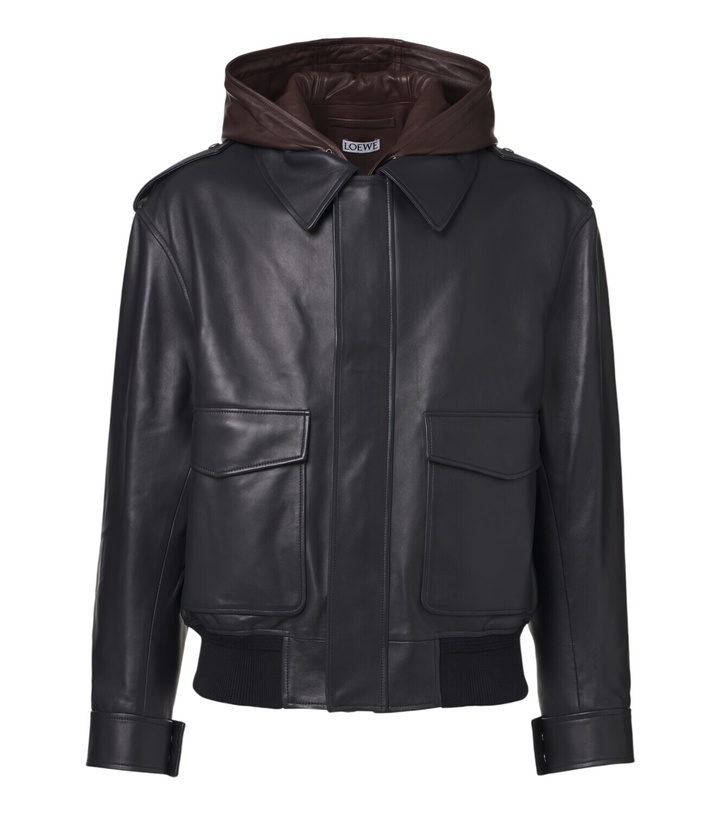 Photo: Loewe Hooded leather jacket
