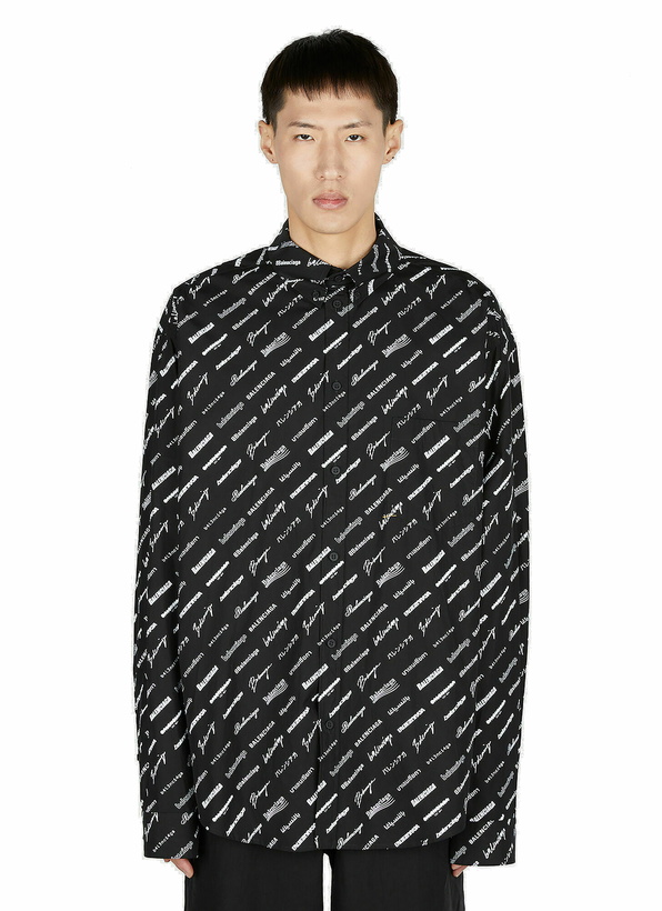 Photo: Balenciaga - Logo Print Shirt in Black