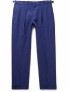 Orlebar Brown - Derwin Slim-Fit Pleated Linen Suit Trousers - Blue
