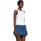 Givenchy White Slim Fit 'Givenchy Stamp' Print Tank Top