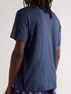 Nike - Sportswear Club Logo-Embroidered Cotton-Jersey T-Shirt - Blue