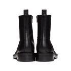 Ann Demeulemeester Black Leather Zip-Up Boots
