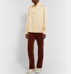 Our Legacy - Cotton and Silk-Blend Half-Zip Shirt - Yellow