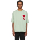 AMI Alexandre Mattiussi Green Ami De Coeur Patch T-Shirt