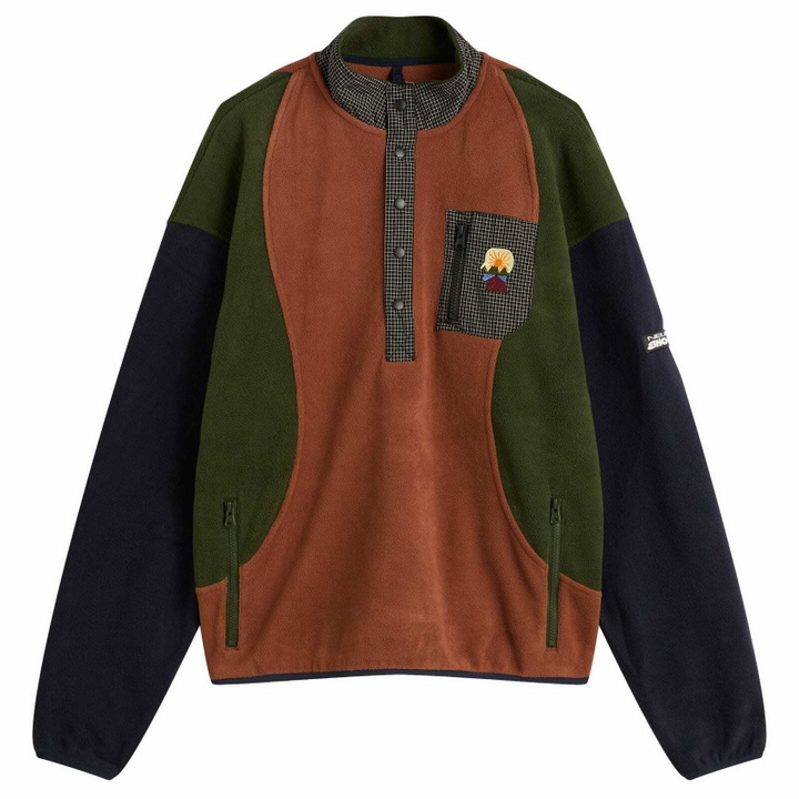 Photo: Brain Dead Men's Equipment Pullover Fleece Jacket in Navy