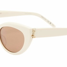 Saint Laurent Sunglasses Women's Saint Laurent SL M115 Sunglasses in Ivory