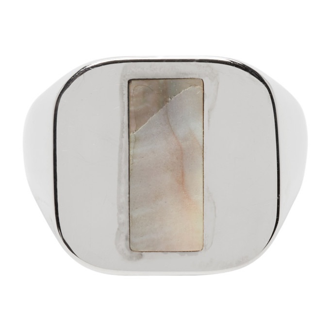Photo: Maison Margiela Silver Mother of Pearl Signet Ring