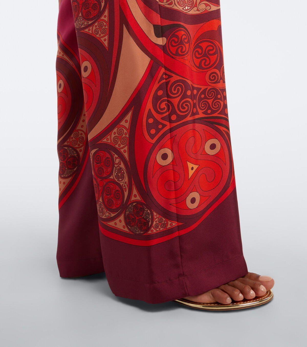 La DoubleJ Club printed silk twill wide-leg pants