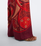 La DoubleJ Club printed silk twill wide-leg pants