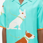 Gucci Men's Dog Vacation Shirt in Turquoise