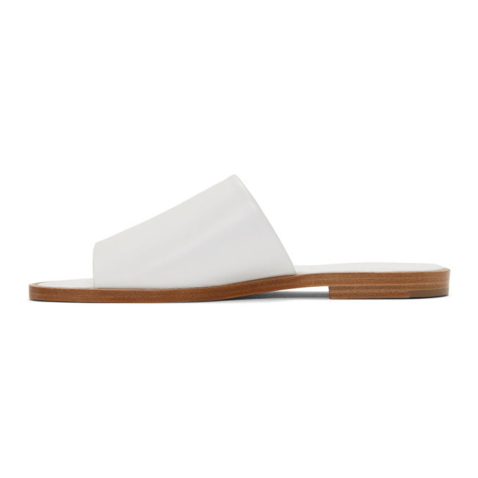 A-Plan-Application White Flat Sandals