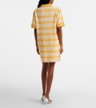 Prada Striped cotton piqué minidress