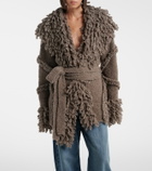 The Attico Fringed wool and cashmere-blend cardigan