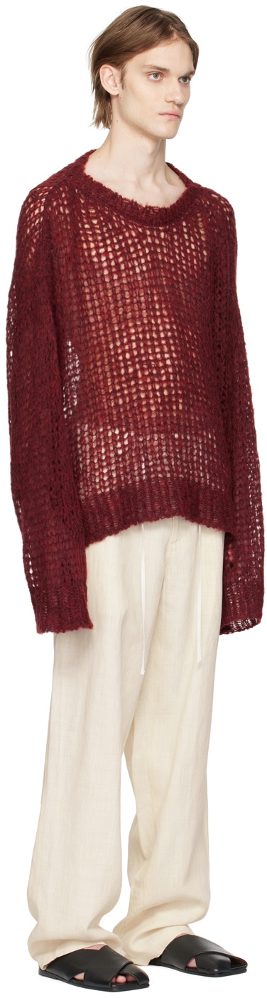 AIREI SSENSE Exclusive Burgundy Sweater