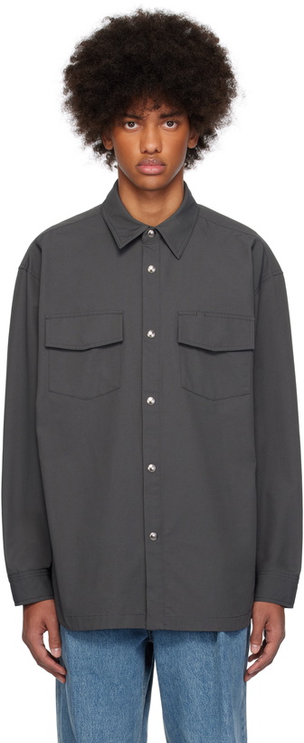 Photo: WOOYOUNGMI Gray Chest Pocket Shirt