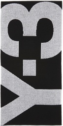 Y-3 Black Classic Logo Scarf