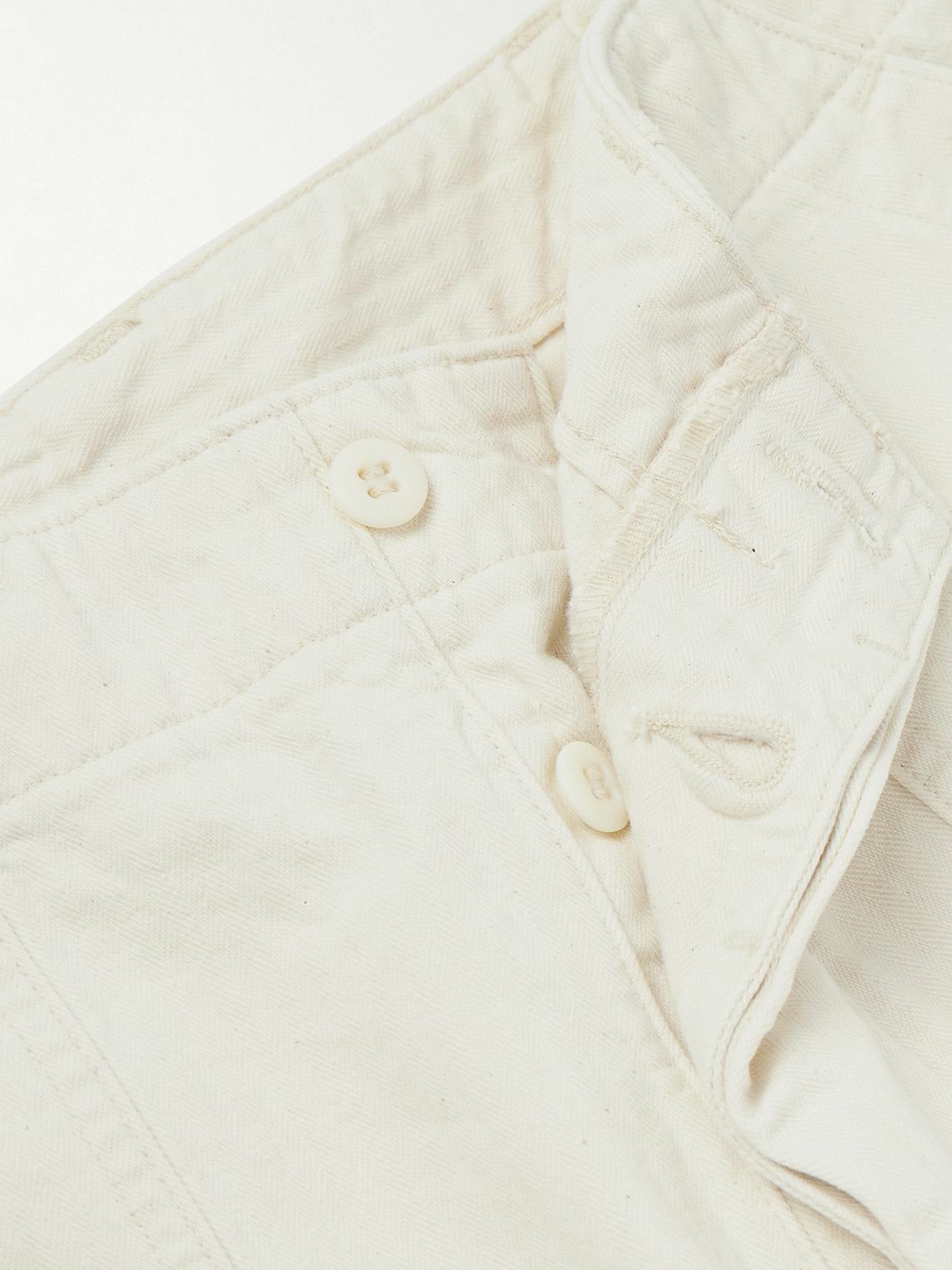 OrSlow - Straight-Leg Herringbone Cotton Trousers - Neutrals