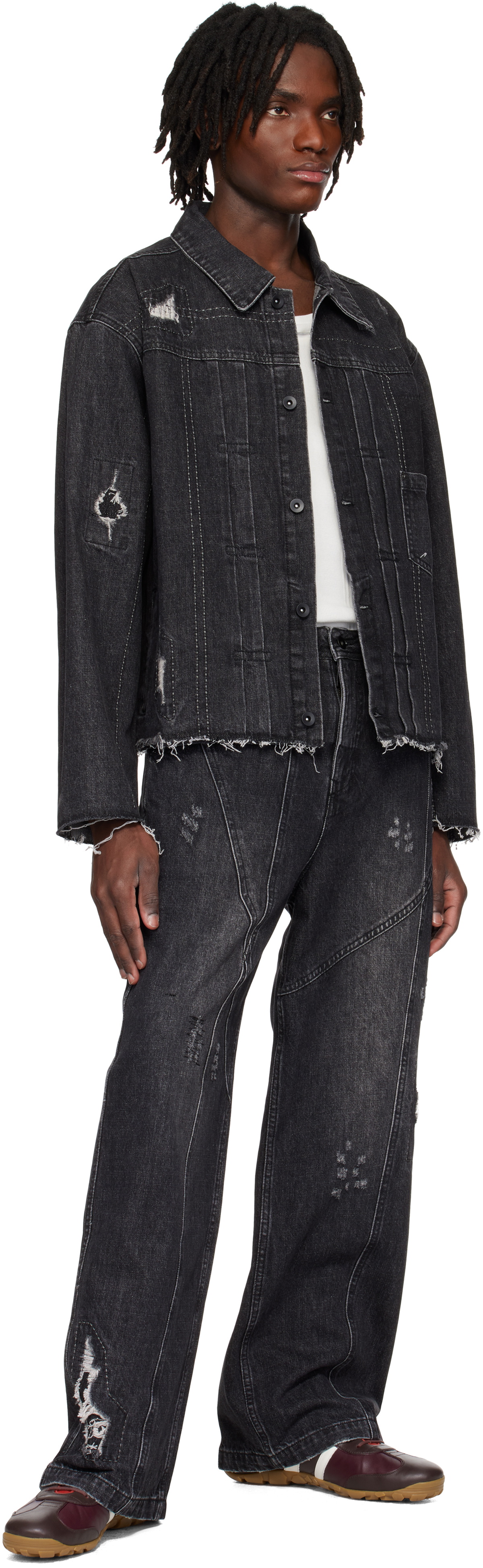 Professor.E Black Repaired Type I Denim Jacket