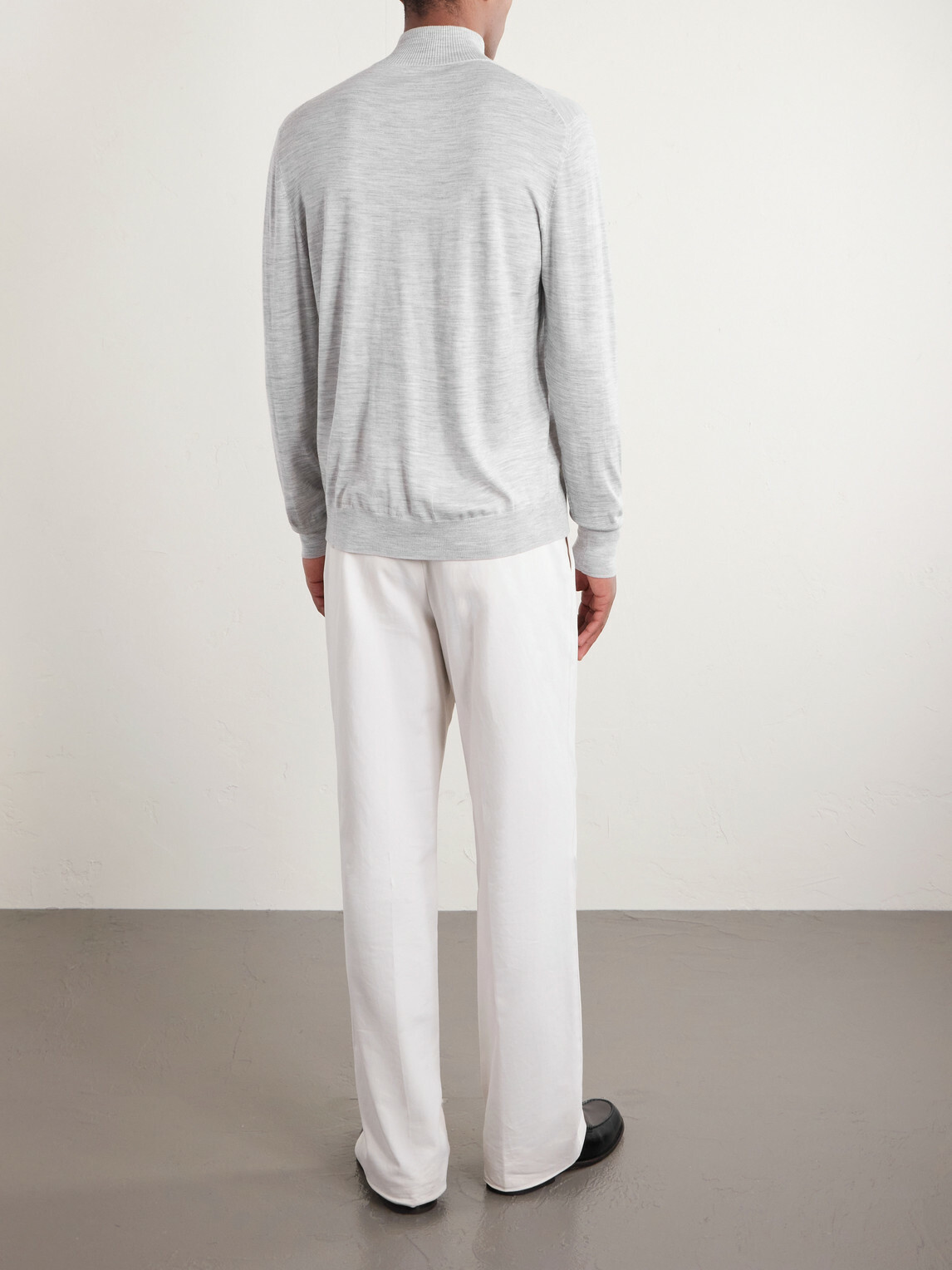 Eleventy - Wool Half-Zip Sweater - Gray