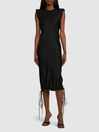 THE ATTICO - Double Satin Sleeveless Midi Dress