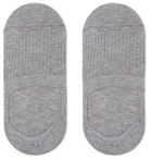 Corgi - Ribbed Cotton-Blend No-Show Socks - Gray