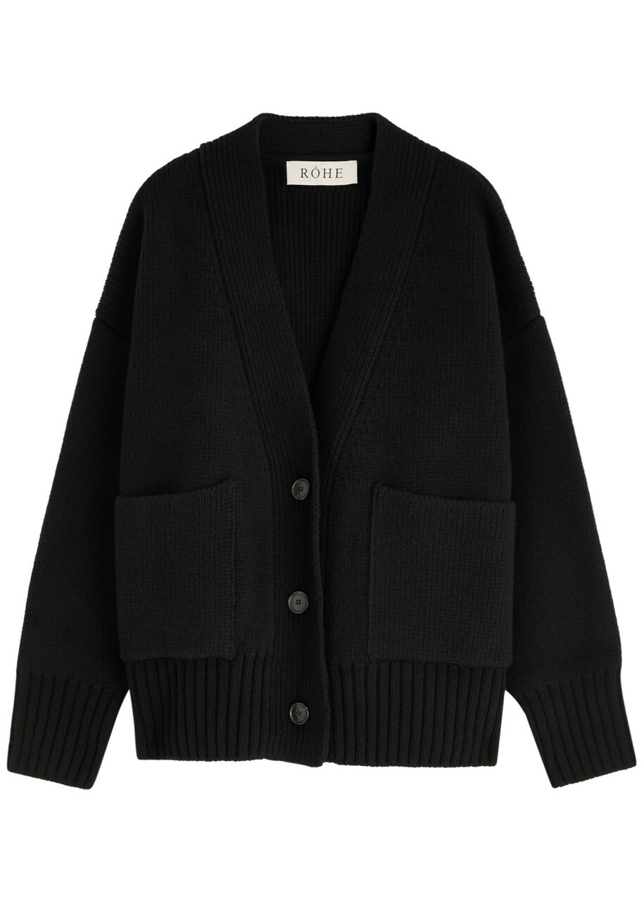 Rohe Wool Cardigan Black