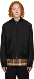 Burberry Black Harrington Bomber Jacket