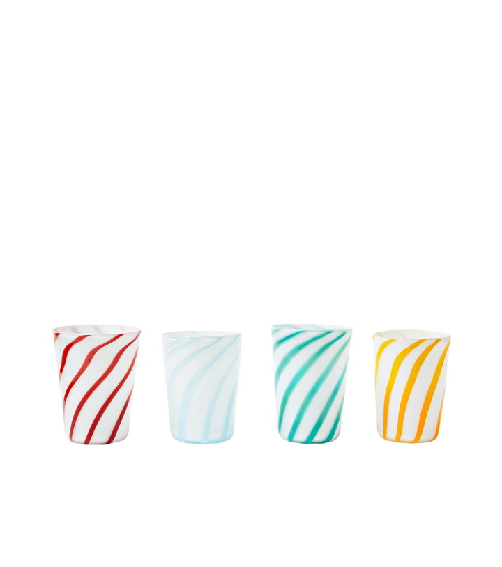 Photo: Bitossi Set of 4 striped glasses