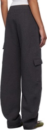 GANNI Gray Heavy Fleece Cargo Lounge Pants