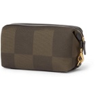 Mismo - Leather-Trimmed Canvas Wash Bag - Green