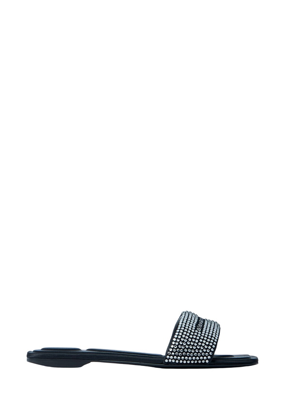 Photo: Alexander Wang Embellished Logo Motif Slides