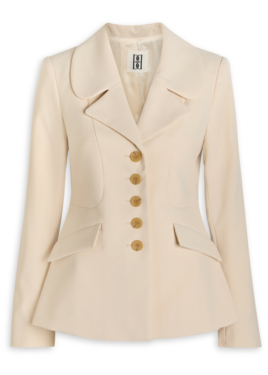 BY Malene Birger Adrienna Darted Woven Blazer Cream
