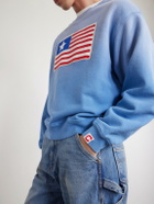 Cherry Los Angeles - Embroidered Cotton-Jersey Sweater - Blue