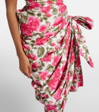 Chloé Floral bow-detail cotton miniskirt