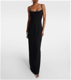 Roland Mouret Embellished wool and silk gown
