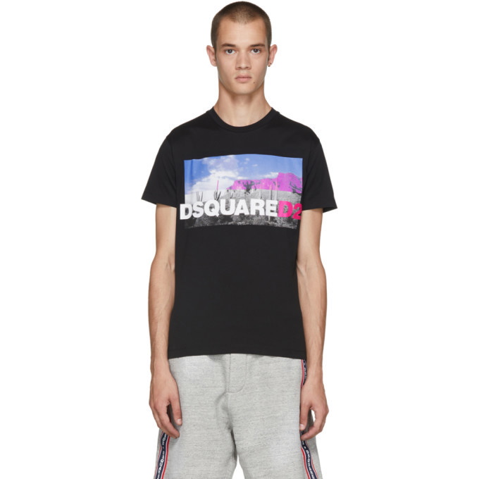 Photo: Dsquared2 Black Chic Dan Fit T-Shirt