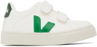 VEJA Baby White & Green Esplar Sneakers