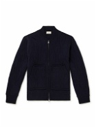 Altea - Quilted Padded Wool-Blend Bomber Jacket - Blue