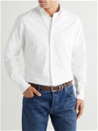 Drake's - Button-Down Collar Cotton Oxford Shirt - White