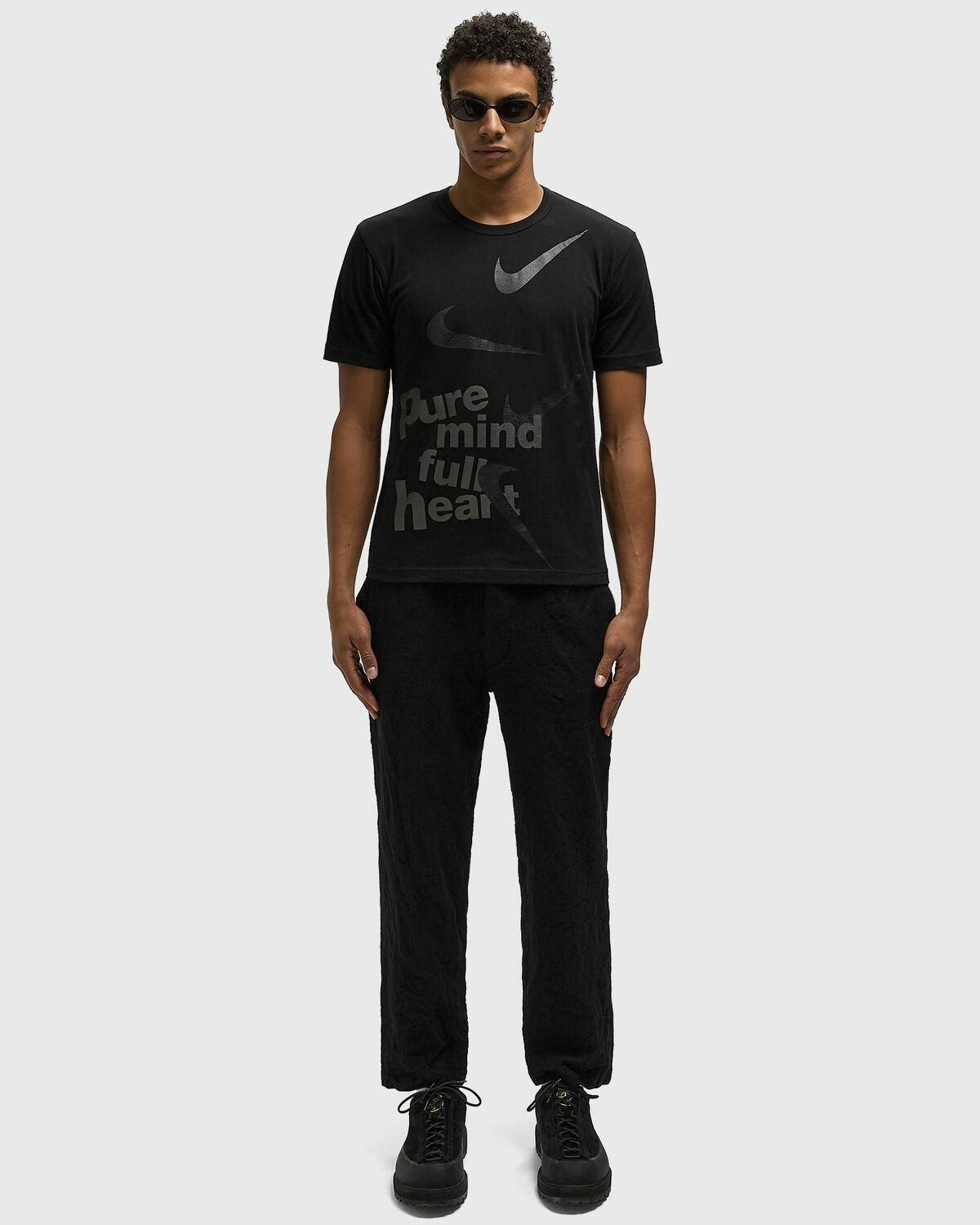 Comme des Garçons Black X NIKE TEE Black Mens Shortsleefe