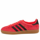 Adidas Gazelle Indoor in Lucid Red/Black/Gold Metallic