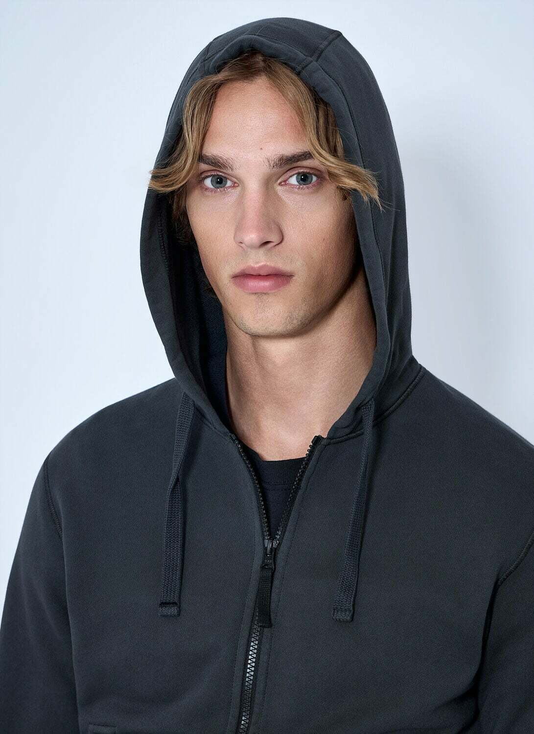 Stone Island Hooded Zip-Up Sweatshirt