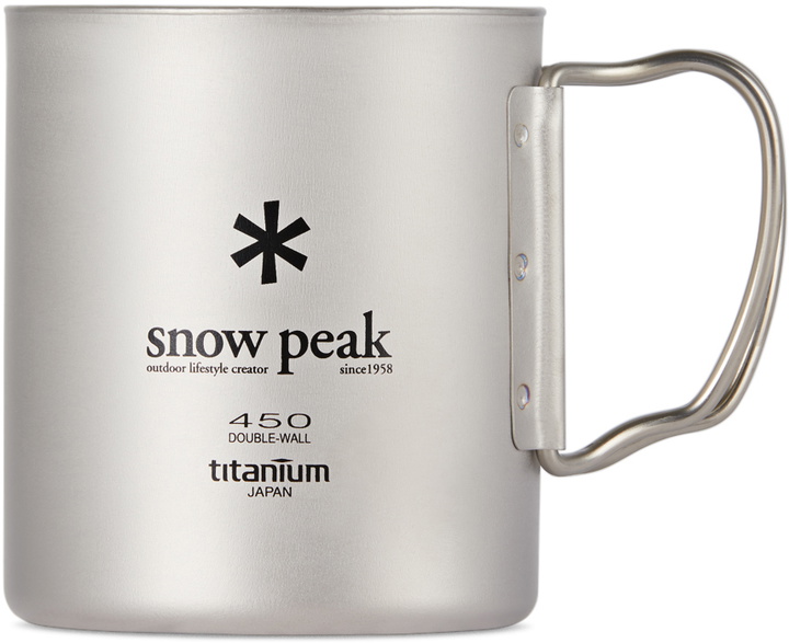 Photo: Snow Peak Silver Titanium Double Wall Mug, 450 ml