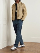 Corridor - Straight-Leg Garment-Dyed Stretch-Cotton Twill Trousers - Blue