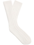 Les Tien - Ribbed Cashmere Socks - White